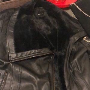 Rampage Jacket, immitative leather, immitative fur